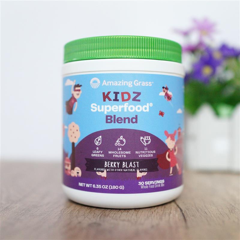 现货Amazing Grass Kidz Superfood超级食品儿童果蔬菜混合纤维粉