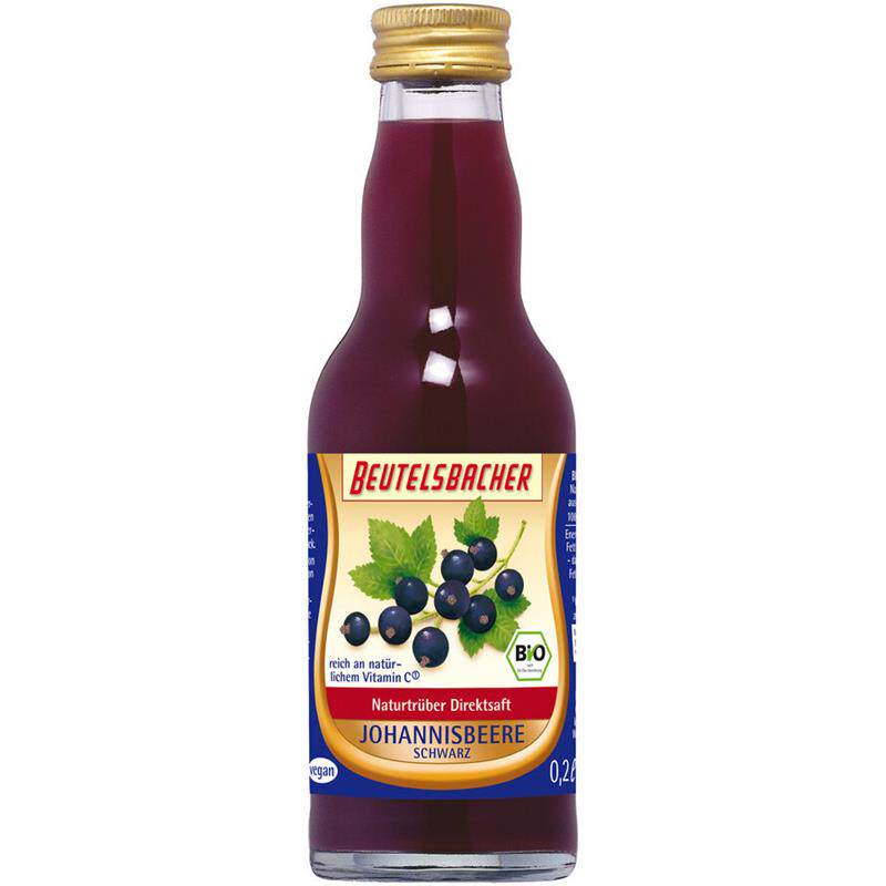 Beutelsbacher有机黑醋栗子汁原浆纯果汁好气色营养健康饮品200ml