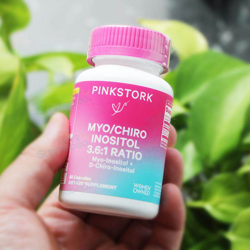 美国直邮PinkStork Myo/Chiro Inositol 3.6:1加强版女性肌醇备孕