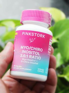 美国直邮PinkStork Myo/Chiro Inositol 3.6:1加强版女性肌醇备孕