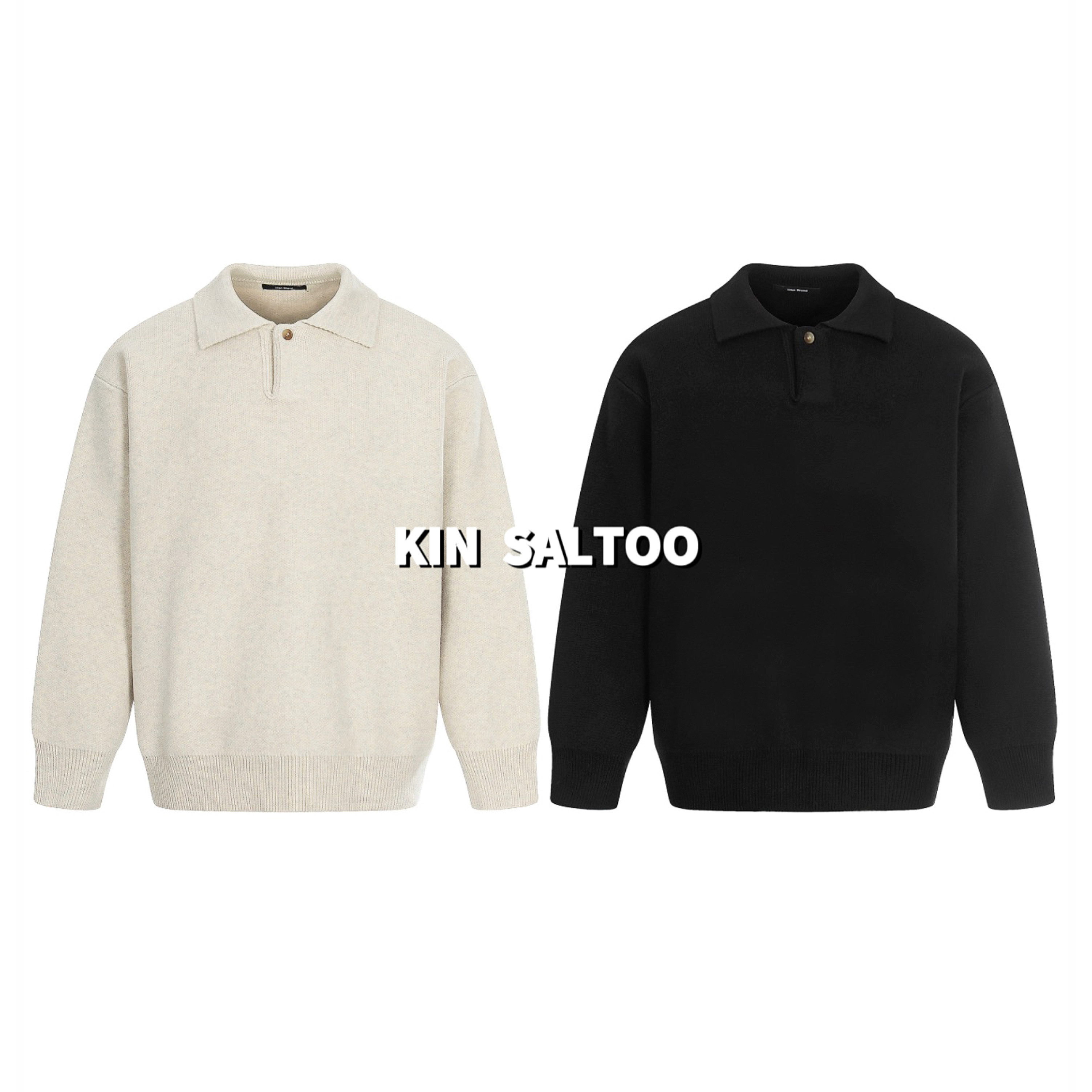 米绒翻领毛衣高密度厚实