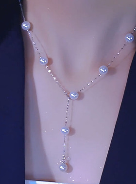 夏季爆闪满天星珍珠项链女