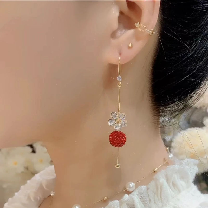 秋冬爆款花开富贵耳环女