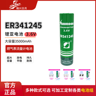 Sunmoon日月ER341245水表燃气表流量计探头报警器DD型3.6V锂电池