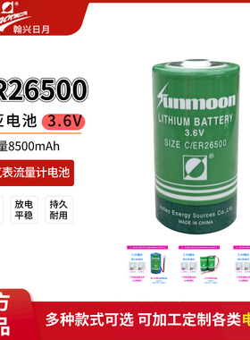 瀚兴日月ER26500智能水表燃气表流量计PLC物联网2号C型3.6V锂电池