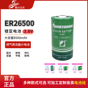 瀚兴日月ER26500智能水表燃气表流量计PLC物联网2号C型3.6V锂电池