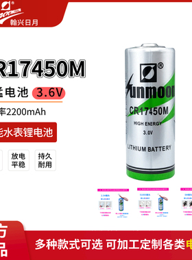 Sunmoon日月CR17450M智能水表流量计RAM记忆设备PLC工控3V锂电池