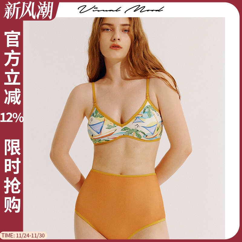 VisualMood法式分体泳衣女套装