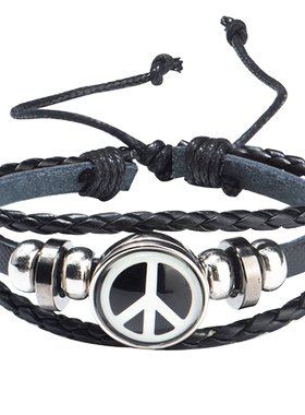 日韩gd权志龙小雏菊男女皮质手链