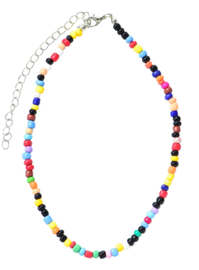 彩虹笑脸串珠项链夏季配饰