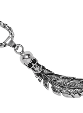 羽毛钛钢吾郎飞鹰明星同款吊坠