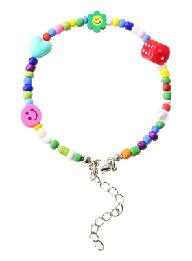 彩虹手链ins串珠小众设计女