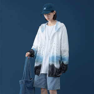渐变防晒衣男夏季薄款外套潮大码夹克2023新款速干衣服2FS272P25