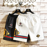 2023夏季印花短裤男ins宽松bf风情侣速干五分沙运动休闲裤K21P20，男装休闲裤，电商A097
