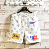 2023夏季印花短裤男ins宽松bf风情侣速干五分沙运动休闲裤2K24P20，男装休闲裤，电商A097