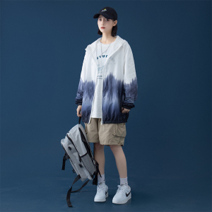 2023新款夏季防晒衣男潮宽松夹克连帽防晒服皮肤衣外套2FS2602P25图片