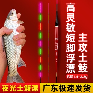 咬钩变色夜光鲮鱼浮漂一体细尾高灵敏醒目电子野夜钓轻口土鲮鱼漂