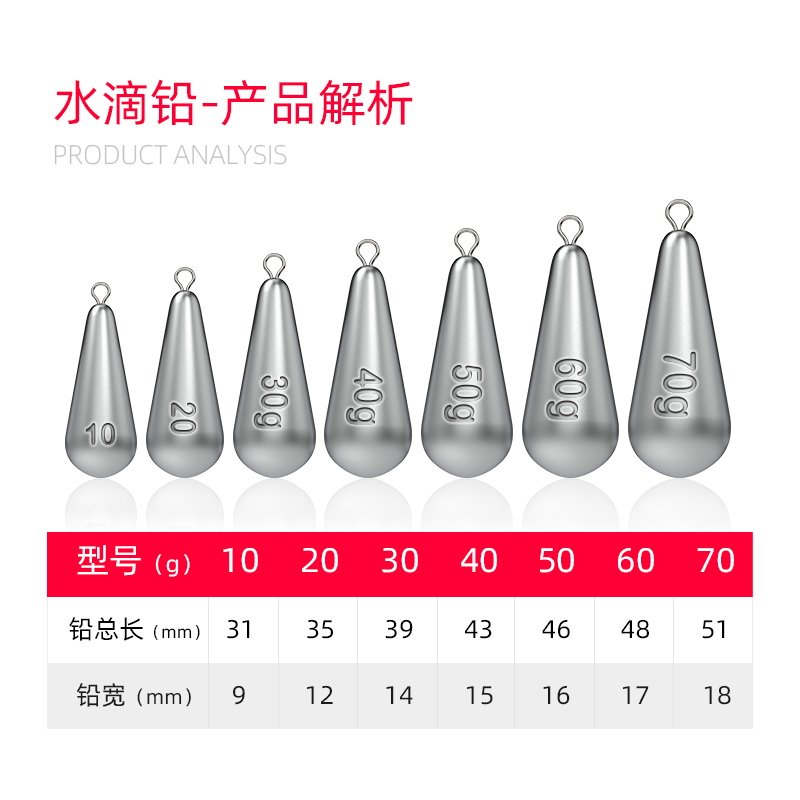 铅坠水滴型海杆抛竿海竿远投海钓子弹铅砣防挂底串钩钓鱼渔具配件,五金/工具,水表,淘宝优惠券,粉丝福利购,淘宝优惠卷