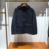 休闲菱格衔缝可拆卸帽棉服外套 男士 轻薄舒适 比华利保罗秋冬季