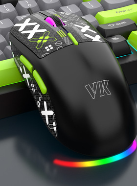 GPW有线游戏鼠标RGB发光USB有线连接个性PU帖DIY潮玩酷炫时尚鼠标