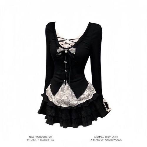 2025超火穿搭一整套性感纯欲风甜美炸街蕾丝拼接百褶JK制服套装女