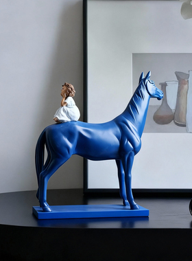 轻奢树脂人物雕塑摆件客厅装饰