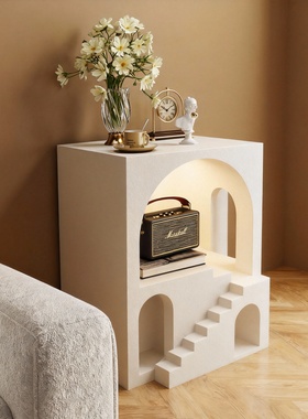 简约现代树脂可发光建筑床头柜