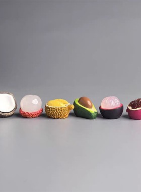 可爱水果造型装饰摆件6件套