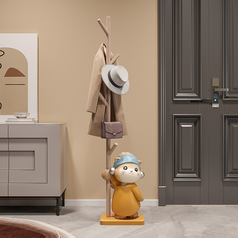 创意衣架落地卧室轻奢挂衣衣帽架床头玄关家用客厅挂衣服高级儿童