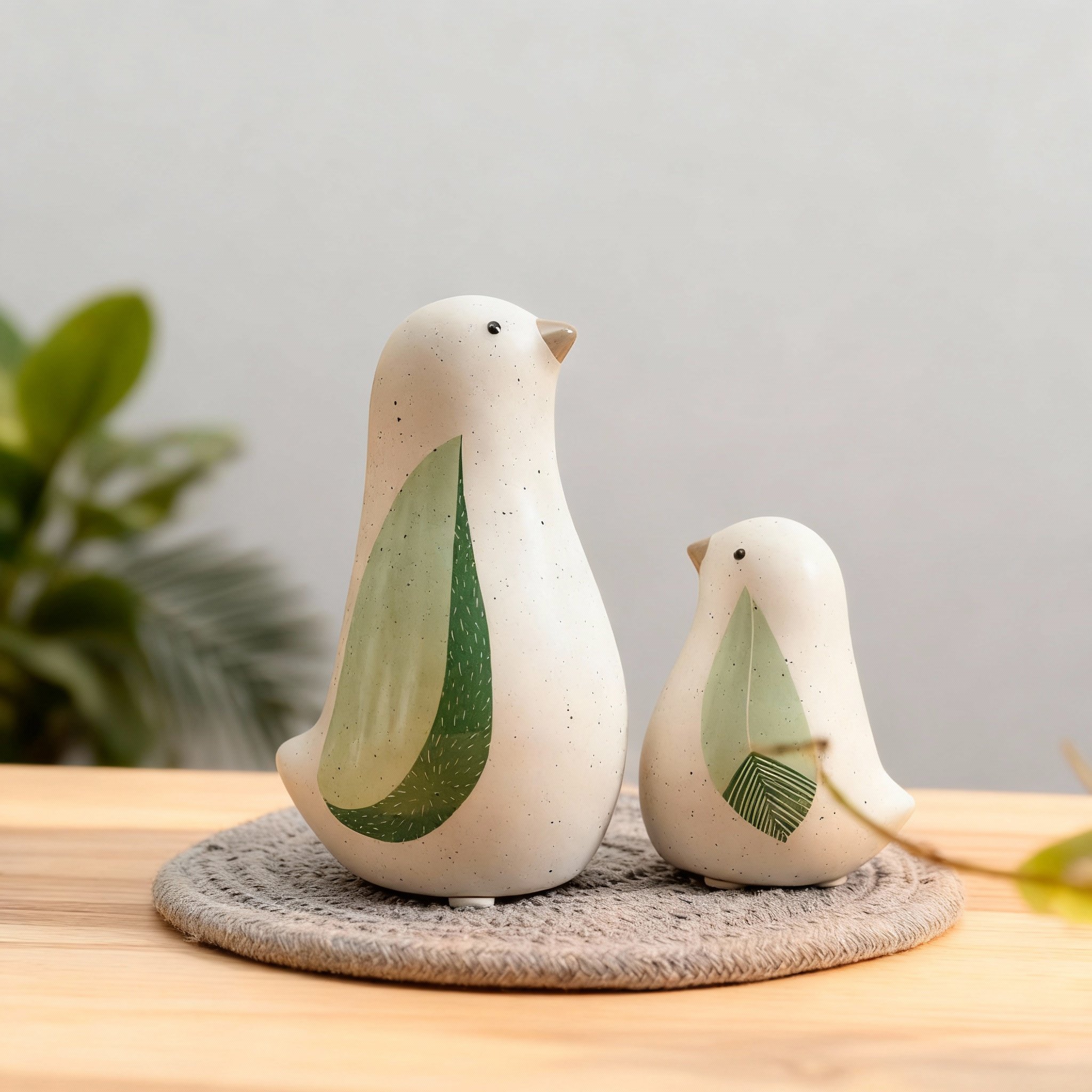 侘寂风陶瓷小鸟摆件叶子纹理桌面装饰品书房工艺品,家居饰品,桌面摆件,淘宝优惠券,粉丝福利购,淘宝优惠卷