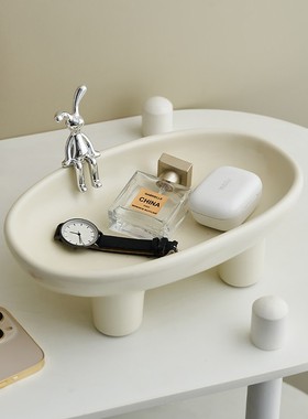 北欧极简天然洞石椭圆形装饰摆件