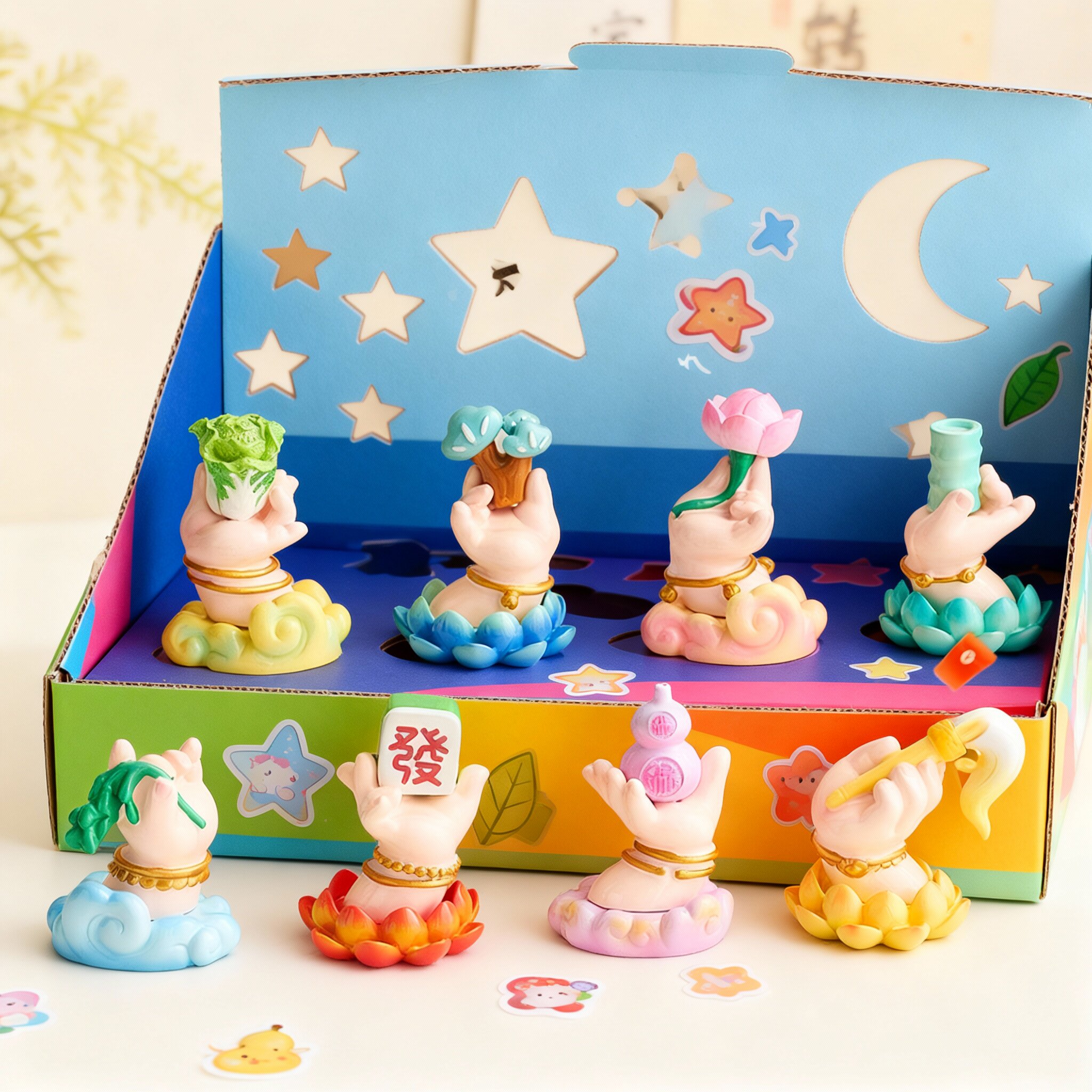 儿童房可爱动物盲盒手办摆件