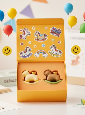 卡通小马树脂桌面摆件礼盒礼物