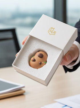 卡通动物树脂桌面摆件礼盒送礼