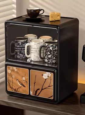 复古花鸟塑料双层厨房收纳盒