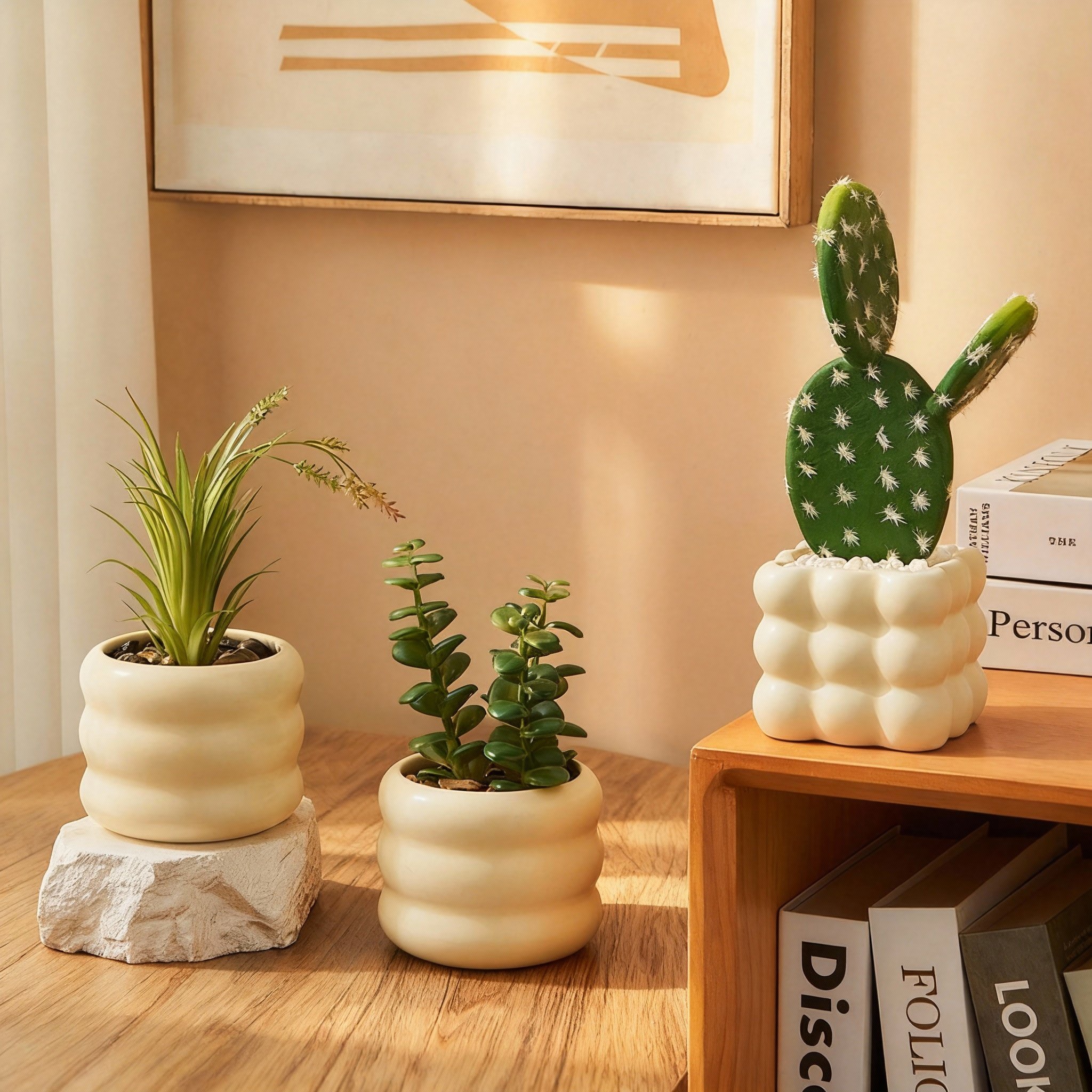 北欧风仿真多肉植物盆景装饰摆件桌面花器创意设计感