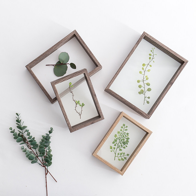 北欧diy玻璃树叶植物标本干花相框架摆件摆台桌面装饰画框裱框小在类目 家居饰品, 相框/画框中 - 来自Buy2taobao.com提供专业的淘宝代购服务