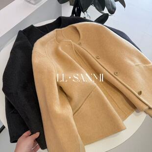 【叁米木兮】“挚爱私服” 韩系调羊驼绒+绵羊毛短款大衣 1117