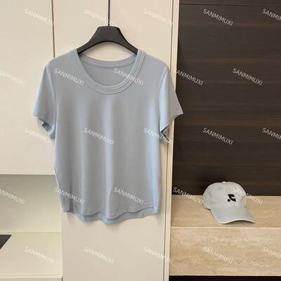 SANMI/叁米  大U领短袖T  J1627