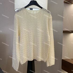 针织衫 镂空长袖 S165 叁米 SANMI