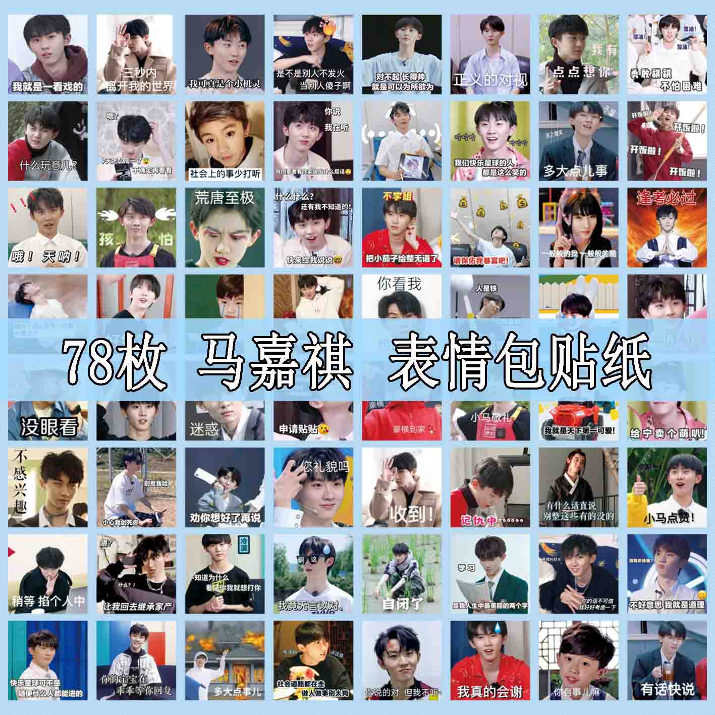 马嘉祺表情包贴纸-TNT时代少年团同款周边应援diy装饰手账手机贴
