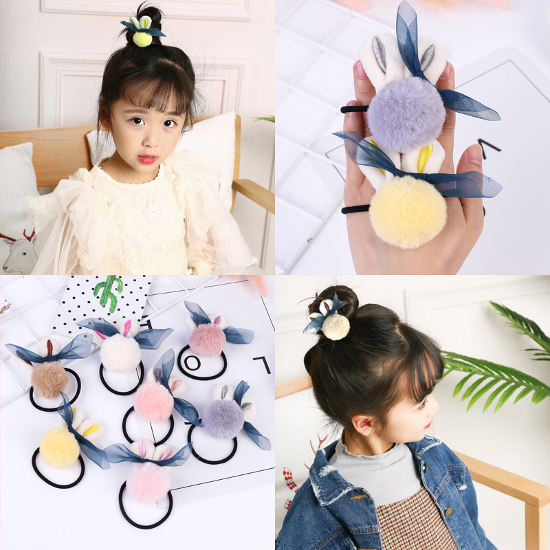 小可爱少女ins日系兔子扎头发皮筋
