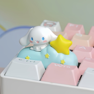 敲敲莓星云玉桂狗个性键帽可爱单个卡通立体创意机械键盘帽礼物女