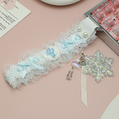 键盘飘带扣小蜜蜂挂装饰