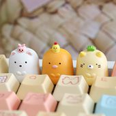 敲敲莓角落生物个性 键帽客制化机械键帽可爱单个立体萌宠键帽