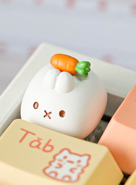 敲敲莓胡萝卜米菲个性键帽可爱机械键盘帽单个客制化esc送女生礼