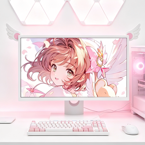 敲敲莓魔卡小樱显示器装饰摆件