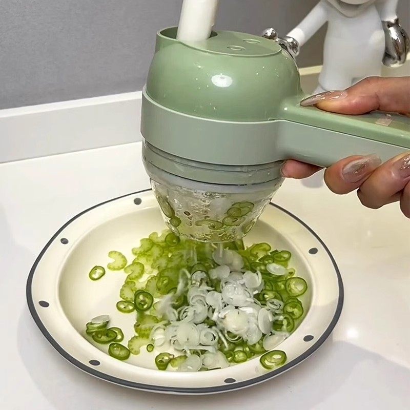 多功能切菜机剁辣椒圈葱花切菜器切姜蓉蒜片切菜机电动蒜泥神器