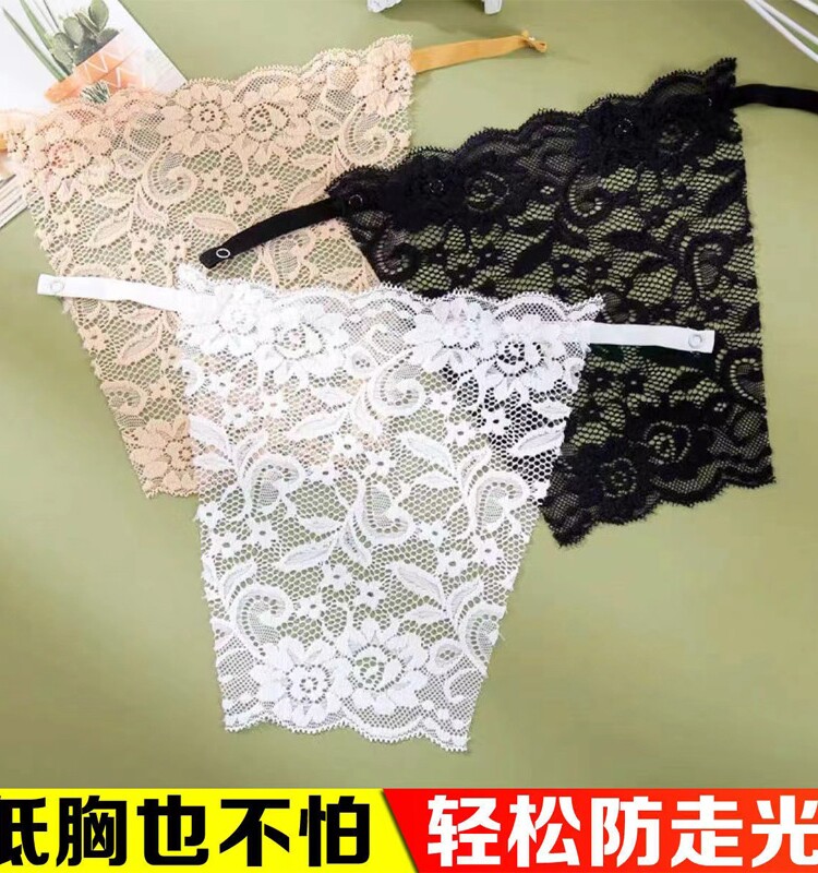 每次低头都怕走光防走光蕾丝一片式假领子,夏天能有效的避免尴尬图片