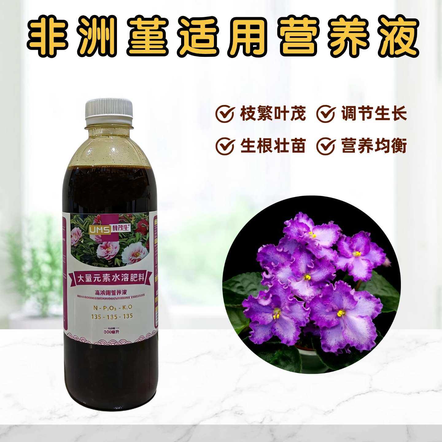 非洲堇紫罗兰浓缩营养液室内盆栽绿植物专用大量元素水溶花卉肥料